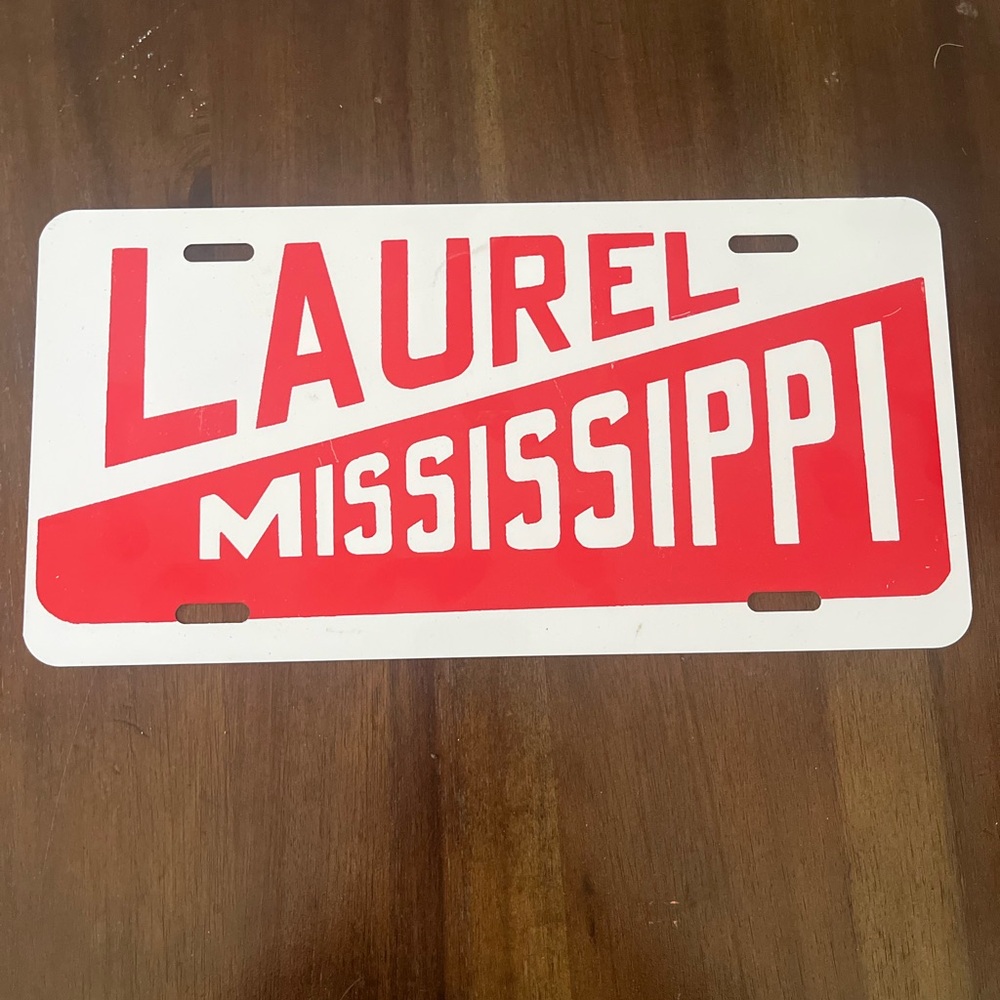 Laurel Mississippi License Plate Sign